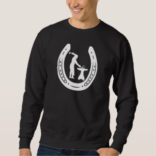 Horseshoe-Blacksmith Farrier tools Horseshoe Horse Sweatshirt
