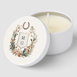 Horseshoe Cactus Western Country Crest Wedding Mini Candle Favors