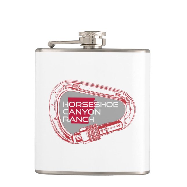 Horseshoe Canyon Ranch Arkansas Climbing Carabiner Flask (Front)