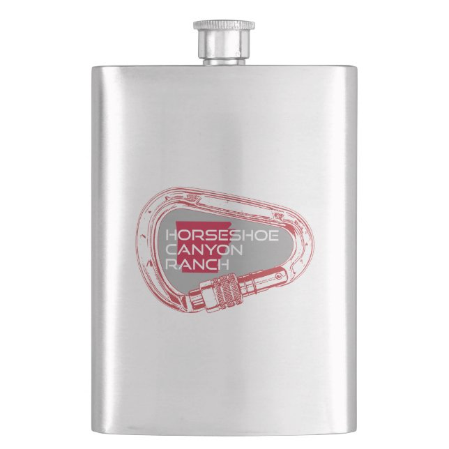 Horseshoe Canyon Ranch Arkansas Climbing Carabiner Flask (Front)