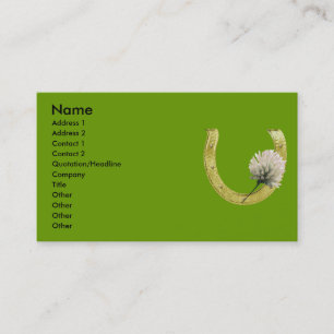 Horseshoe clover flower business card