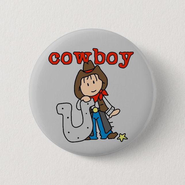 Horseshoe Cowboy Tshirts and Gifts Pinback Button (Front)