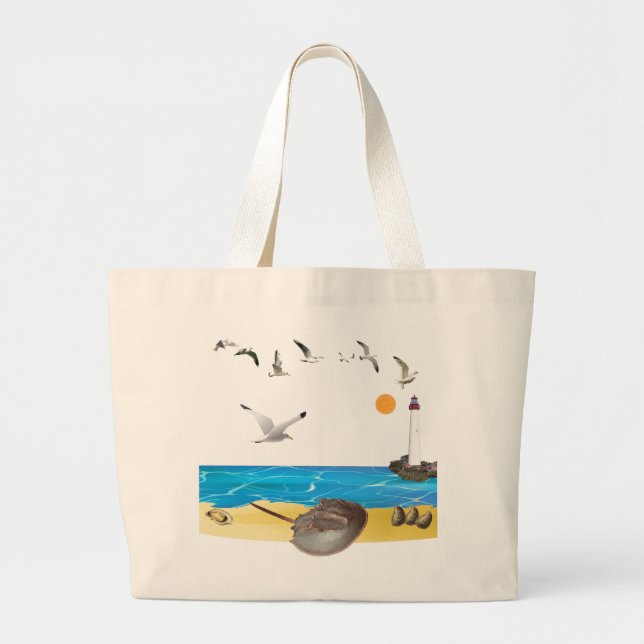Horseshoe Crab Beach Tote Bag (Front)