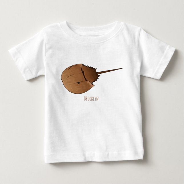 Horseshoe crab cartoon illustration baby T-Shirt (Front)