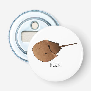 Horseshoe crab cartoon illustration bottle opener