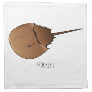 Horseshoe crab cartoon illustration cloth napkin