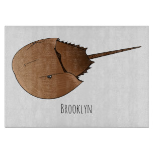 Horseshoe crab cartoon illustration cutting board