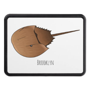 Horseshoe crab cartoon illustration hitch cover