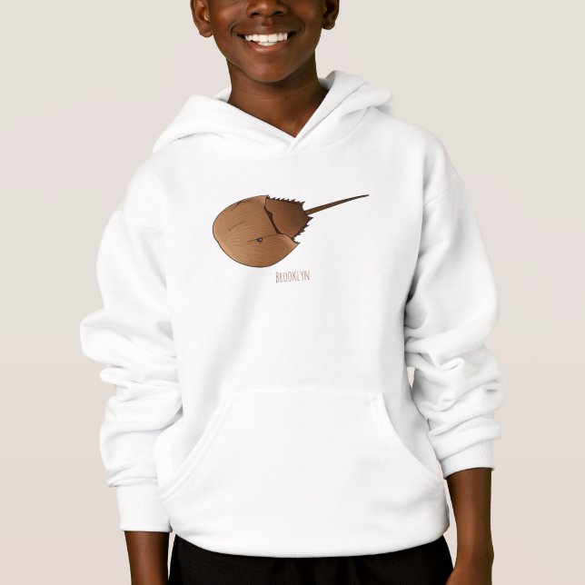 Horseshoe crab cartoon illustration  hoodie (Front)