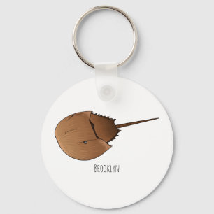 Horseshoe crab cartoon illustration keychain