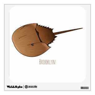 Horseshoe crab cartoon illustration kids' apron wall decal