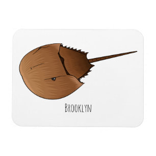 Horseshoe crab cartoon illustration magnet