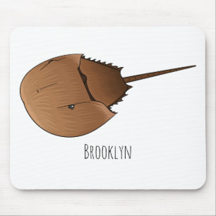 Horseshoe crab cartoon illustration mouse pad
