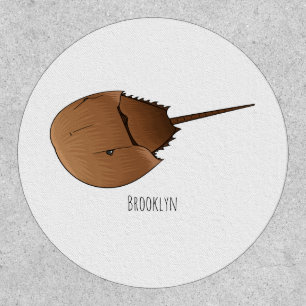 Horseshoe crab cartoon illustration patch