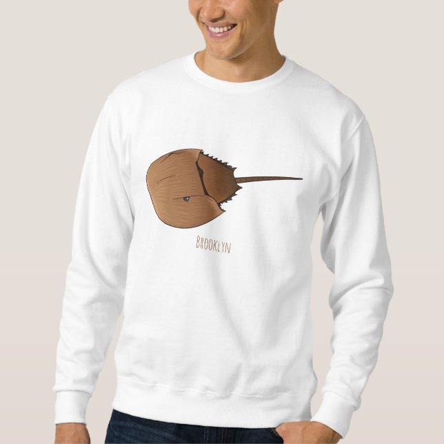 Horseshoe crab cartoon illustration sweatshirt (Front)