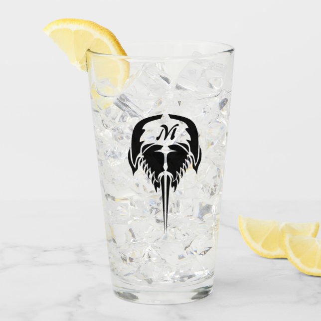 Horseshoe Crab in Tribal Tattoo Style Glass (Front Ice)