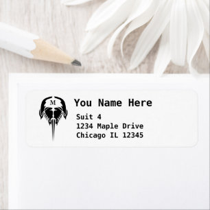 Horseshoe Crab in Tribal Tattoo Style Label