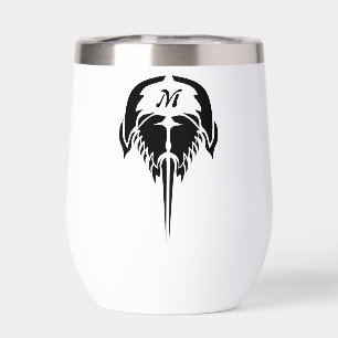 Horseshoe Crab in Tribal Tattoo Style Thermal Wine Tumbler