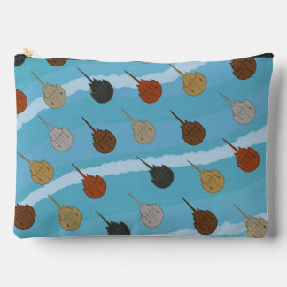 Horseshoe Crab Ocean Waves Accessory Pouch