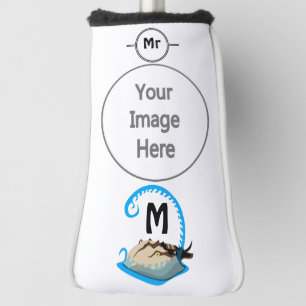 Horseshoe Crab Playing in the Water Monogram Golf Head Cover