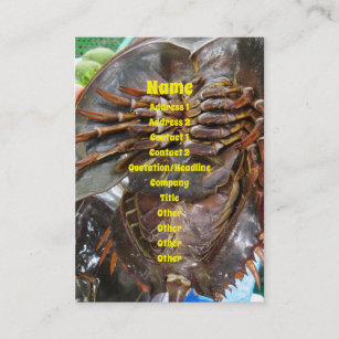 Horseshoe Crab ... Thai Asian Street Food Business Card