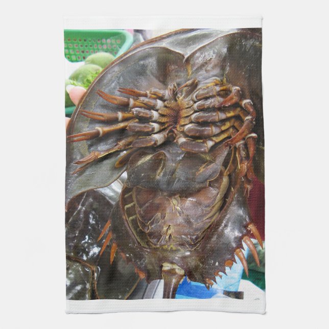 Horseshoe Crab ... Thai Asian Street Food Towel (Vertical)