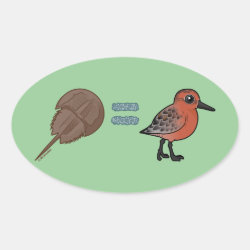 Horseshoe Crabs are Life Oval Sticker