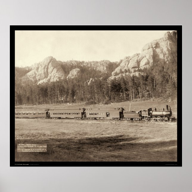 Horseshoe Curve near Custer City SD 1891 Poster (Front)