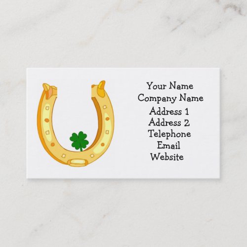 Good Luck Horseshoe Business Card