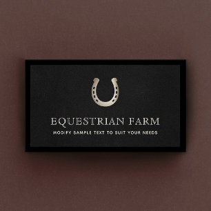 Horseshoe Equestrian Horse Trainer  Business Card