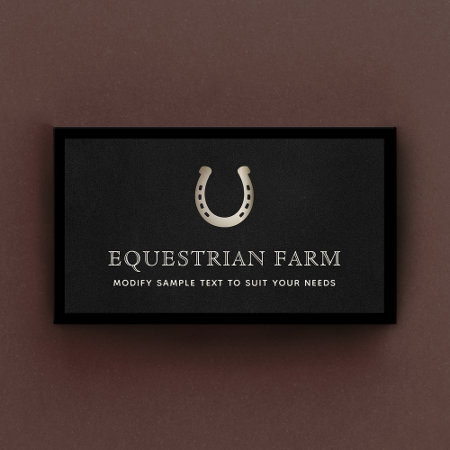 Horseshoe Equestrian Horse Trainer  Business Card
