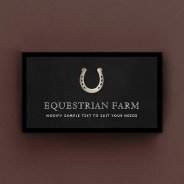 Horseshoe Equestrian Horse Trainer  Business Card at Zazzle