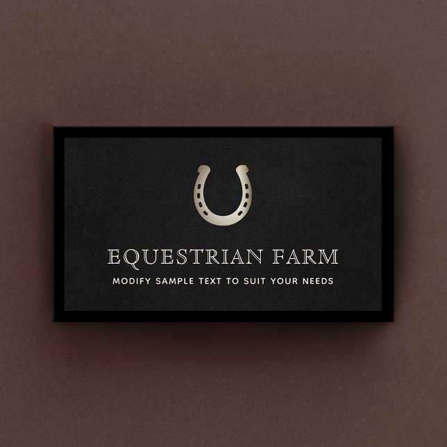  Horseshoe Equestrian Horse Trainer  Business Card (Creator Uploaded)