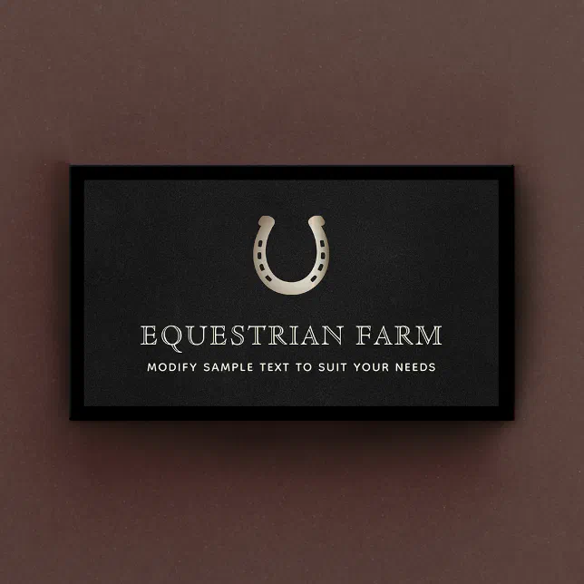 Horseshoe Equestrian Horse Trainer Business Card Zazzle