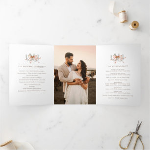 Horseshoe Fall Wedding Program ribbon photo