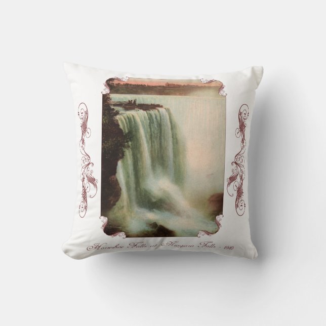Horseshoe Falls at Niagara Throw Pillow (Front)