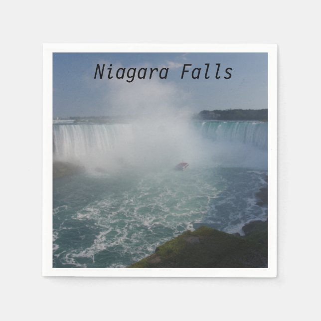 Horseshoe Falls in Niagara Falls Paper Napkins (Front)