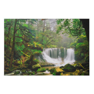 Horseshoe Falls Surrounded by Rainforest Faux Canvas Print