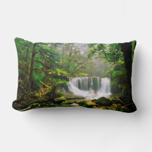 Horseshoe Falls Surrounded by Rainforest Lumbar Pillow