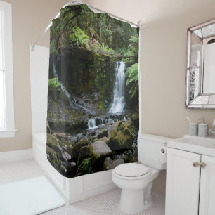 Horseshoe Falls Waterfall Rainforest Australia Shower Curtain