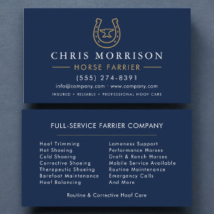 Horseshoe Farrier  Business Card