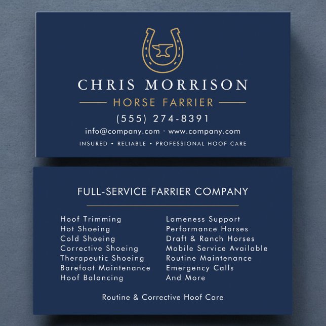 Horseshoe Farrier  Business Card (Creator Uploaded)