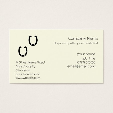 Horseshoe Generic business card template