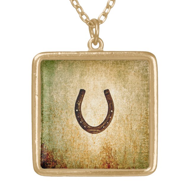 Horseshoe Gold Plated Necklace (Front)