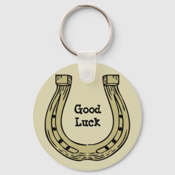 Horseshoe Good Luck Keychain by horsesense at Zazzle