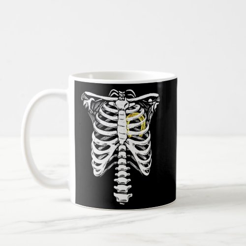 Horseshoe Heart Skeleton Rib Cage Love Horses Skel Coffee Mug