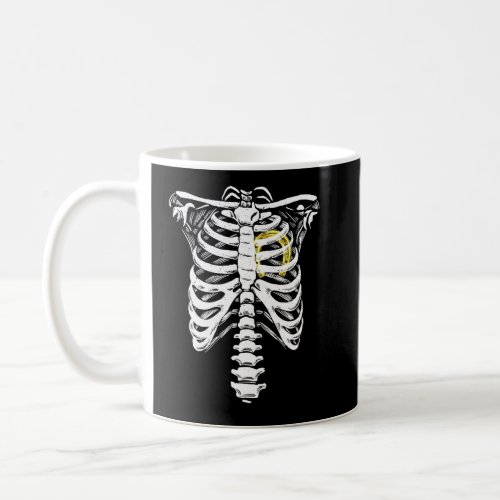 Horseshoe Heart Skeleton Rib Cage Love Horses Skel Coffee Mug