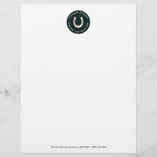 Horseshoe Horse  Letterhead