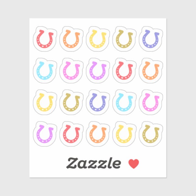 Horseshoe Horse Show Equestrianism Vet Appointment Sticker (Sheet)