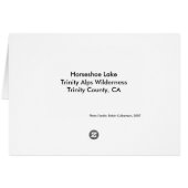Horseshoe Lake Card (Back Horizontal)